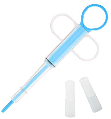 JJOnlineStore - Dog Cat Pill Dispenser | Pet Tablet Dispenser | Popper Piller | Capsule Table Pusher for Feline | Puppy Feeding Kit | Cat & Dog Pill Dispenser -Solid & Liquid Medicine (Blue)