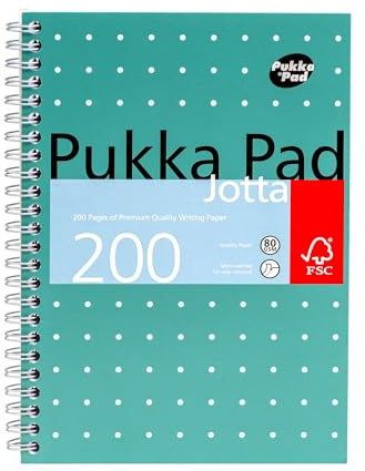 pukka pads JM021 - Pukka Pad A5 Jotta Pad Ruled 200 Page Metallic JM021 - (PK3)