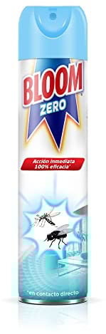 Bloom Zero Aerosol contra moscas y mosquitos (400ml), insecticida eficaz contra insectos voladores, con 0% perfumes, acción inmediata, 100% eficacia