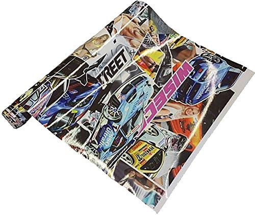 Neoxxim 14€/m2 Premium Autofolie Stickerbomb Auto 30 x 152 cm blasenfrei Lackfolie selbstklebend