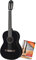 Yamaha C40BL Konzertgitarre (ideal für Einsteiger, Decke aus Fichte, Boden und Zargen aus Meranti, Hals aus Nato, inklusive Gitarrenschule Aller Anfang ist leicht, Schule mit CD und DVD) schwarz