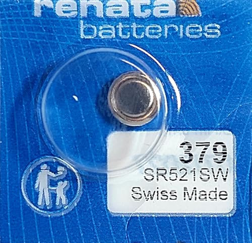 Renata 379 SR521SW Pile bouton à oxyde d'argent pour montre 1,55 V