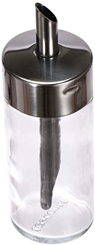 Tescoma Zuckerstreuer aus Glas, Edelstahl gebürstet, ideal für weißer/brauner Zucker, 150ml