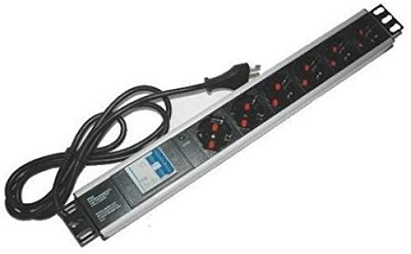 LINK *Multipresa Alimentazione Per Rack 19 Con 6 Prese Universali Tripolari/Schuko Magnetotermica