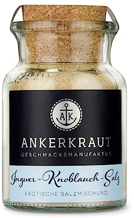 Ankerkraut Ingwer Knoblauch Salz, mit Meersalz, 160g im Korkenglas