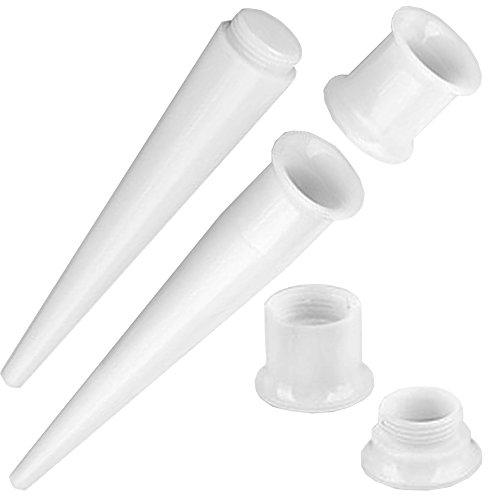 Piercingfaktor Piercing Ohrpiercing 2 in 1 Set Dehnstab Dehnungsstab Expander Flesh Tunnel 16mm Weiß