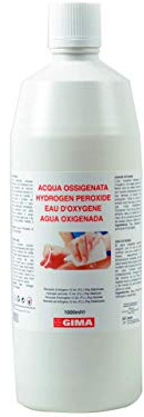 GIMA - Acqua Ossigenata, Perossido di Idrogeno, 10 Vol. 3% p. Stabilizzato, Flacone da1 litro