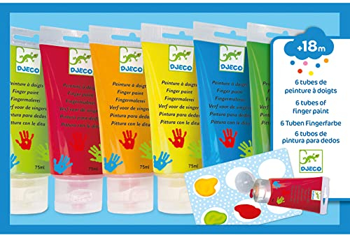 Djeco 6 Tubes de peinture à doigts