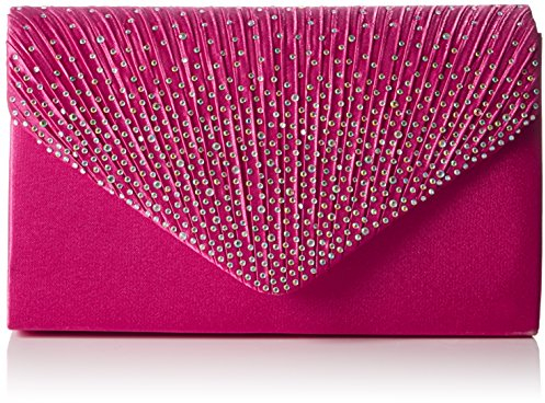 SwankySwans Damen Clutch Abby mit Strasssteinen, Umschlag-Stil, Rosa (Rose), Einheitsgröße
