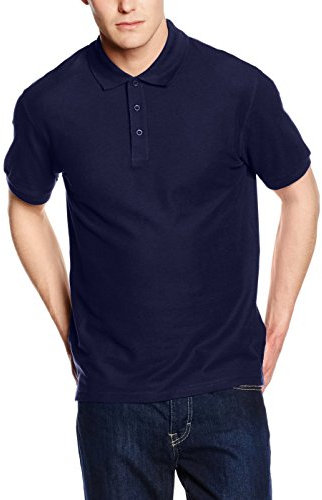 Fruit of the Loom Herren Poloshirt Gr. XXL, blau (marineblau)
