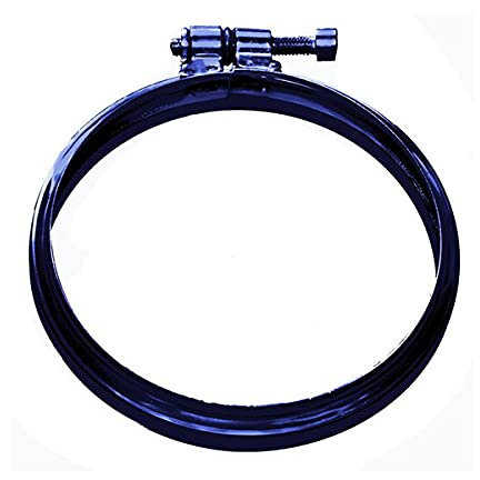 de combustión tubo de bloqueo abrazadera 80 mm, chapado en negro gránulos de combustión de acero inoxidable.