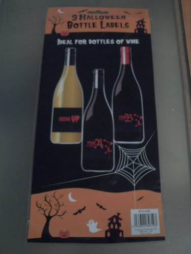 Eurowrap 9 x Wine Bottle Covers - Halloween Fancy Dress Party Accessory/Decoration- TypeA