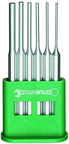Stahlwille 96700701 Parallel Pin Punches Set, 108/6, 6-Piece with Plastic Stand, Made in Germany
