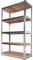 Scaffale Scaffali Scaffalature Mensole in Metallo e Mdf ad Incastro Robusto per Carichi Pesanti 5 Ripiani Ognuno da 175 Kg e 875 Kg Totale, H 180 X 90 X 40 cm ideale per Garage, Officina, Magazzino, Ufficio (Cod. 5828)
