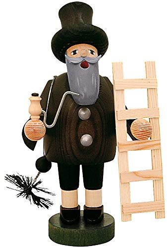 KWO Olbernhau 21024 Räuchermännchen Schornsteinfeger, 18 cm