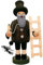 KWO Olbernhau 21024 Räuchermännchen Schornsteinfeger, 18 cm