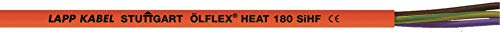 10 Meter Lapp 0046008 Ölflex Heat 180 Silikonleitung 3x1,0 mm² I Silikonkabel I Saunaofen Kabel 10 m I SiHF Saunakabel 3G1,0 mm² mit grün-gelben Schutzleiter