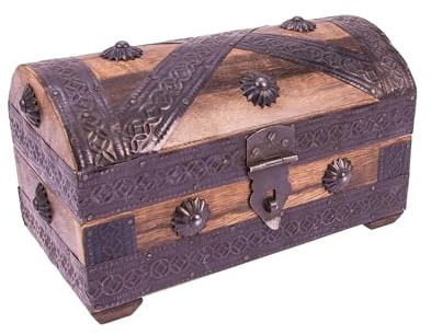 Madera spielerei 73614 de S – Baúl Pirata Mango, vetado, pequeño