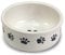 Arquivet Comedero, Bebedero de cerámica para Perro o Gato Estilo Huellas - Recipiente Comida para Mascotas - Plato alimentador de cerámico para Perros y Gatos - Cuenco para Perros y Gatos - 15 cm