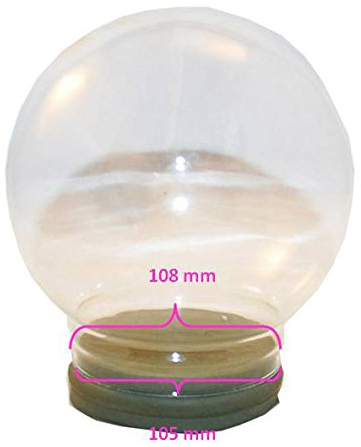 Bastel-Schneekugel Ersatzglas mit 1 x Schnee | DIY Ersatzglas | Schneekugel reparieren | 150mm Durchmesser | 40021