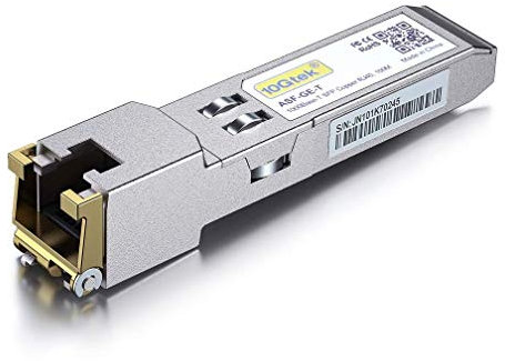 10Gtek® pour HP X121 1G SFP RJ45 J8177C, 1000Base-T Cuivre SFP Transceiver Module, Connecteur RJ45, 100-Mètres