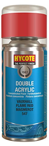 Hycote Double Acrylic Aerosol Car Spray Paint, Vauxhall - Flame Red, 150 ml