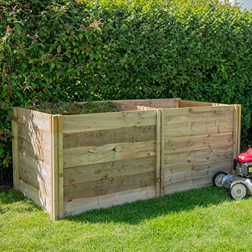 Forest Garden 640L Pressure Treated Wooden Slot Down Compost Bin Extension Kit