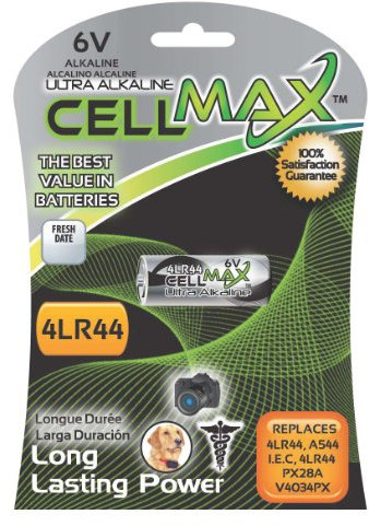CellMax Long Lasting 6V Alkaline Battery (CM-4LR44-BP1)