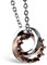 JewelryWe Schmuck Damen Krone Ring Edelstahl Partner-Anhänger mit 45cm Kette, Halskette Geschenke für Frauen, Gold Silber, kostenlos Gravur