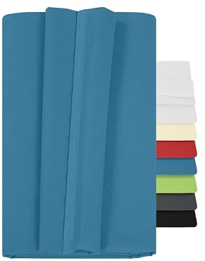npluseins Betttuch - Haustuch - Bettlaken - aus 100% Baumwolle in 7 ausgesuchten Farben - Laken ohne Gummizug - Einheitsgröße von ca. 150 x 250 cm, royal
