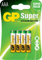 GP Blister de 4 Alcalines Super AAA 1,5 V