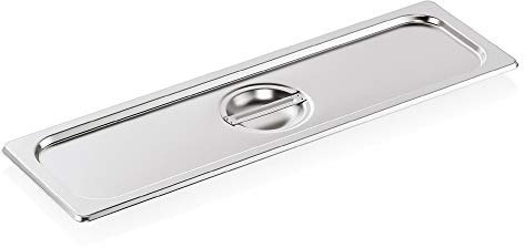 WAS 7024 001 Chromnickelstahl Deckel für Serie 70 Gastronormbehälter, 2/4 GN