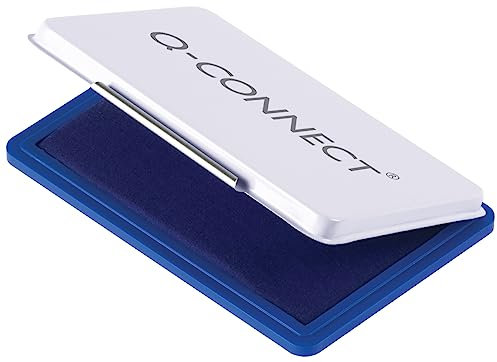 Q Connect Large Stamp Pad Metal Case - Blue