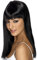 Smiffys Damen Lange und Glatte Perücke mit Pony, Glamourama Perücke, Schwarz, One Size, 42153