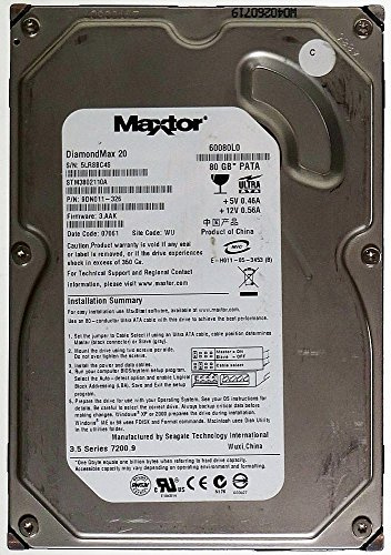 80GB Maxtor STM380215AS DiamondMax 20 IDE Festplatte HDD Hard Drive, BULK