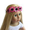 The New York Doll Collection 18 Zoll / 46 cm Puppen Stirnband - Blumenrosa Sonnenblumenkranz - Haarschmuck für 18 Zoll / 46 cm Puppen