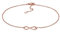 Elli Women's 925 Sterling Silver Rosegold Plated Infinity Love Anklet - 25cm length