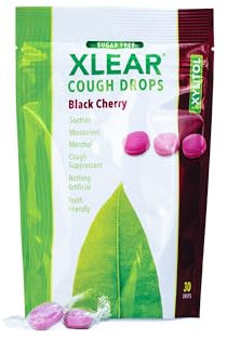 Xlear Xylitol Zuckerfreie Bonbons Hustenbonbons, Zuckerfreie Lutschtabletten gegen Halsschmerzen, Nicht-GMO, Glutenfrei, Natürlicher Schwarzkirsche-Geschmack, 30 Stück (1 Packung)