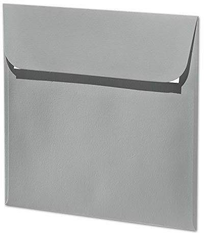 ARTOZ 50x quadratische Briefumschläge graphit (Grau) 100 g/m² - 16 x 16 cm - Kuvert ohne Fenster - Umschläge mit Haftklebung