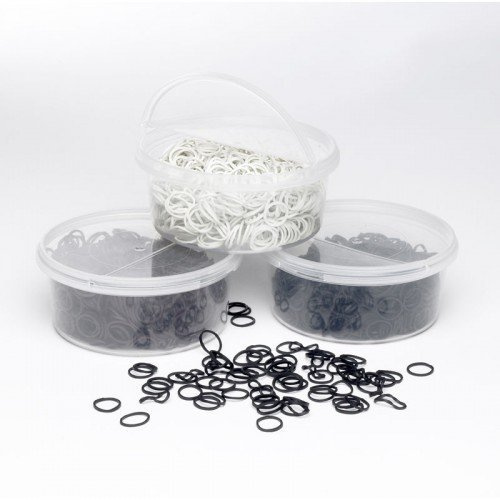 LINCOLN Plaiting Bands For Horses and Ponies In Half Open Container - White