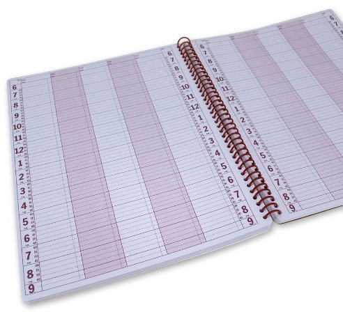 Notizbuch-Planer, 5-Spalten-Terminbuch - Großer 25,4 x 34,3 cm undatierter Planer 2024, Tages- & Stundenplaner in 15-Minuten-Schritten - Spiralbuch-Organizer zur Terminplanung (5 Spalten)