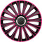 AUTO-STYLE Satz Radzierblenden LeMans 13-Zoll Schwarz/Pink