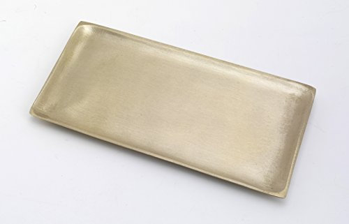 Glasuntersetzer, Getränkeuntersetzer rechteckig 17x9 cm, Gold matt