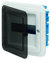 Vimar 0TV53108 Centralino estetico IP40, 8 Moduli, Guida DIN (60715 TH35), Portello Colore fumé, Completo di Scatola da Incasso