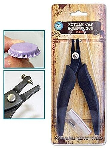 BCI Crafts Vintage Collection Bottle Cap Hole Punch 1.8 mm-Rubber Handles, Metal, Black