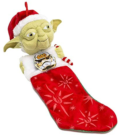 Joy Toy 97134 - Yoda Weihnachtsstrumpf in Plüsch, 30 x 13 x 55 cm