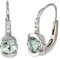 Jobo Damen Boutons 585 Gold Weißgold 6 Diamanten 2 Amethyste grün Ohrringe Ohrhänger