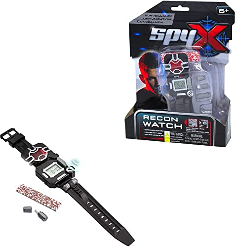 SpyX Recon Spy Watch For Kids Age 6+, 8-in-1 Gadget For Fun Day or Night Spy Missions - Includes Digital Readout, LED Spotlight, Stopwatch, Light and Motion Alarms