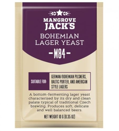 Mangrove Jack’s Yeast M84 Bohemian Lager Craft Series Yeast 10g treats 23L