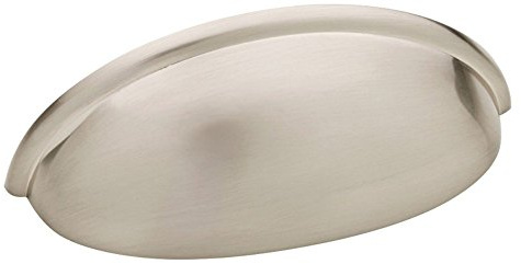 Franklin Brass Contemporary Cup (25-Pack) Cabinet Handles 3' Hole Center Satin Nickel Kitchen Drawer Pulls Dresser, Furniture Hardware P34702-SN-B